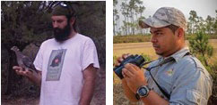 The Scarlet Macaw Conservation Project is led by Charles Britt (left) and Roni Martinez.