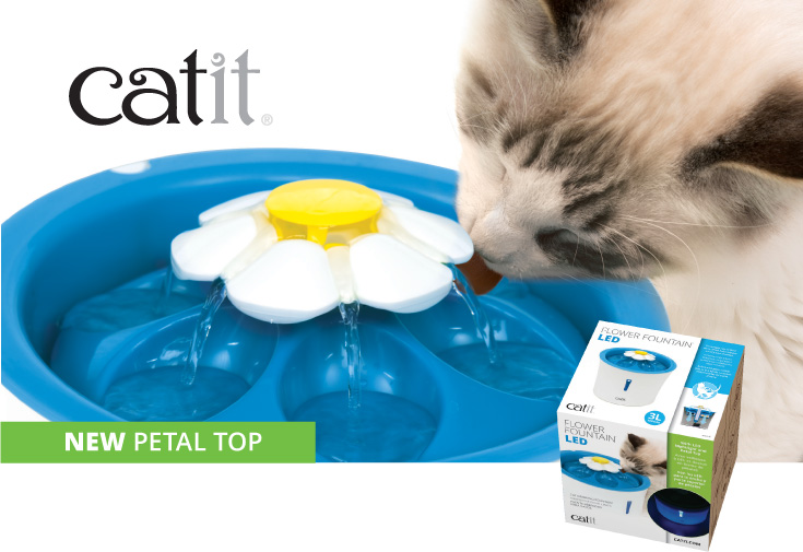 Catit Flower Fountain & Placemat Kit with 5 Replacement Filters