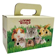 Living World Pet Carrier Carboard Box -  28 x 15 x 18 cm (11 x 6 x 7 in)