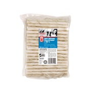 Dogit White Natural Beefhide Chew Stick - 7-8 mm x 12.5 cm (0.3-0.35 in x 5 in) - 100 pack