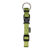 Zeus Adjustable Nylon Dog Collar - Olive - Medium - 1.5 cm x 28 cm-40 cm (1/2" x 11"-16")