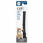 Catit Adjustable Breakaway Nylon Collar - Reflective Black - 20-33 cm (8-13 in)