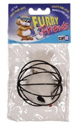 Catit Furry Friends Cat Toy - Wire Ball with Fur Mouse