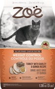 Zoë Cat Weight Control – Turkey with Barley & Quinoa - 1.3 kg (3 lbs)