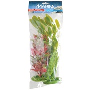 Marina Aquascaper Plastic Plants - Hairgrass (12.5 cm/5 in) - Red Ludwigia (20 cm/8 in) & Jungle Vallisneria (30 cm/12 in)