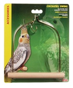 Living World Bird Swing with Wooden Perch For Cockatiels - 14 x 17.5 cm (5.5" x 7" in)