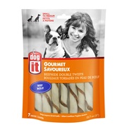 Dogit Beefhide Double Twists - Beef Flavour - 12.7 cm (5”) – 7 pack 