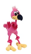 Dogit "Puppy Luvz" Plush Dog Toy with Squeaker - Pink Flamingo - 22 cm (9")