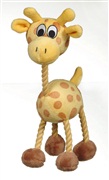 Dogit "Puppy Luvz" Plush Dog Toy with Squeaker - Yellow Giraffe - 22 cm (9")
