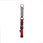 Zeus Martingale Dog Collar - Deep Red - Medium - 1.5 cm x 38 cm-45 cm (1/2" x 15"-18")