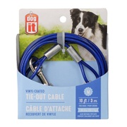 Dogit Tie-Out Cable - Blue - Medium - 3 m (10 ft)