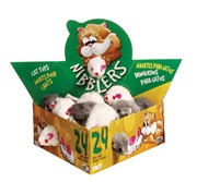 Catit Nibblers Fur Mice Cat Toy - Deluxe Fur Mice Display Box - 24 small mice