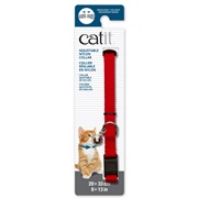 Catit Adjustable Breakaway Nylon Collar - Red - 20-33 cm (8-13 in)