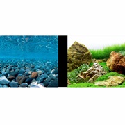 Marina Double-Sided Aquarium Background - Stoney River/Japanese Garden Scenes - 61 cm H x 7.6 m L (24 in H x 25 ft L)