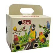 Living World Bird Carrier Cardboard Box - 10 x 10 x 13 cm (4 x 4 x 5 in)