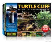 Exo Terra Turtle Cliff Aquatic Terrarium Filter + Large Rock - 37 x 23 x 23.5 cm (14.5" x 9" x 9.2" in) 