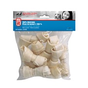 Dogit Natural Beefhide Knotted Bone - Small - 10 cm (4 in) - 300 g (10.6 oz) - 8-9 pieces
