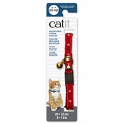 Catit Adjustable Breakaway Nylon Collar with Rivets - Red Nautical - 20-33 cm (8-13 in)