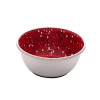 Dogit Stainless Steel Non-Skid Dog Bowl - Red Speckle - 500 ml (17 fl.oz.)