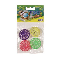 Catit Krazy Rollers Cat Toy - Jingle Balls - 4 pieces