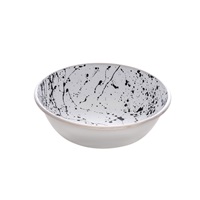 Dogit Stainless Steel Non-Skid Dog Bowl - Black & White Splash - 350 ml (11.8 fl.oz.)