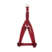 Zeus Nylon Step-In Dog Harness - Deep Red - Medium - 1.5 cm x 44 cm-55 cm (1/2" x 17"-22")