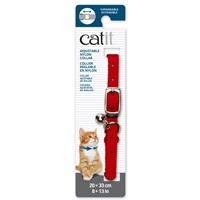 Catit Adjustable Nylon Expandable Collar - Red - 20-33 cm (8-13 in)