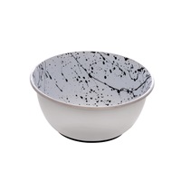 Dogit Stainless Steel Non-Skid Dog Bowl - Black & White Splash - 500 ml (17 fl.oz.)
