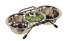 Catit Stainless Steel Double Cat Diner - 2 x 250 ml (8.4 oz) dishes