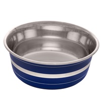 Dogit Stainless Steel Non-Skid Dog Bowl - Blue Striped - 1.15 L (39 fl.oz.)