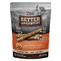 Zoë Better than Rawhide Twists - Peanut Butter - 12 pack - 148 g (5.2 oz)