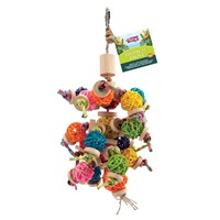 Living World Tropical Trove Foraging Mobile with Wicker Balls Bird Toy