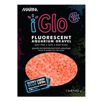 Marina iGlo Fluorescent Aquarium Gravel - Orange - 450 g (1 lb)