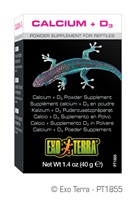 Exo Terra Calcium + D3 Powder Supplement - 1.4 oz (40 g)