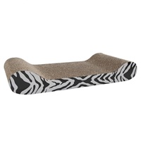 Catit Style Patterned Cat Scratcher with Catnip - White Tiger - Lounge