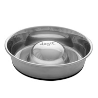 Dogit Stainless Steel Non-Skid Slow Feed Dog Bowl - 1.7 L (57.5 fl.oz.)