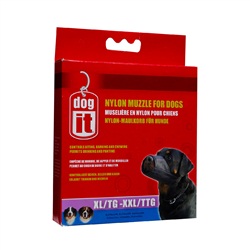 Dogit Nylon Dog Muzzle - Black - X Large to XX Large - 24 cm (9.4")