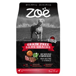 Zoë Dog Grain Free, Beef with Peas & Pumpkin Recipe