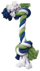 Dogit Dog Knotted Rope Toy - Multicoloured Rope Bone - Medium