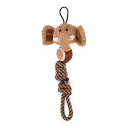 97019 - Zeus Mojo Naturals Pull-Thru Rope Pals - Elephant & Lion