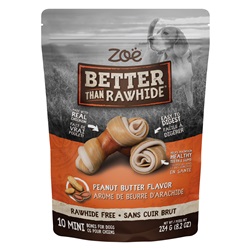 Zoë Better than Rawhide Mini Bones - Peanut Butter - 10 pack - 234 g (8.2 oz)