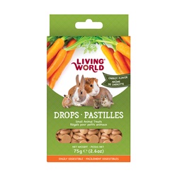 Living World Small Animal Drops - Carrot Flavour - 75 g (2.6 oz) 