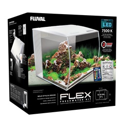 Fluval Flex Aquarium Kit - 57 L (15 US gal) - White