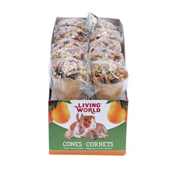 Living World Small Animal Cones - Fruit Flavour - 40 g (1.4 oz) - 10 pack