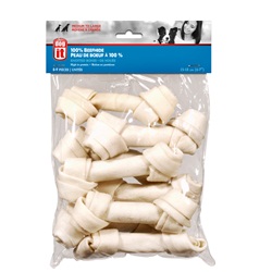 Dogit Natural Beefhide Knotted Bone - Medium - 15-18 cm (6-7 in) - 600 g (21.2 oz) - 8-9 pieces