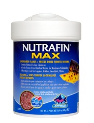 Nutrafin Max Livebearer Flakes + Freeze Dried Tubifex Worms - 48 g (1.69 oz)