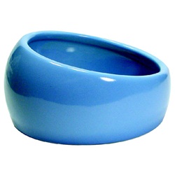 Living World Ergonomic Dish - Small - 120 mL (4.22 oz) - Blue/Ceramic