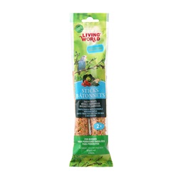 Living World Budgie Sticks - Vegetable Flavour - 60 g (2 oz) - 2 pack