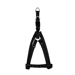 Zeus Nylon Step-In Dog Harness - Black - Medium - 1.5 cm x 44 cm-55 cm (1/2" x 17"-22")