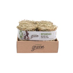 Living World Green Botanicals Meadow Hay Bale - Natural - 4 pack - 150 g each   